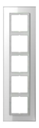 Jung LSP985GLWW glass frame 5-way, vertical and horizontal mounting, glass, LS PLUS, alpine white