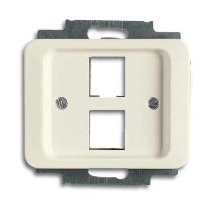 Busch-Jaeger 2561-02-22G central plate, with support ring ivory/white