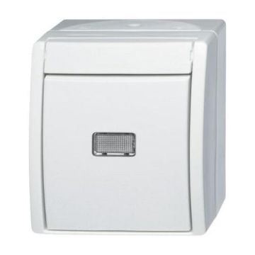 Busch-Jaeger 2621 W-54-206 rocker switch, changeover alpine white