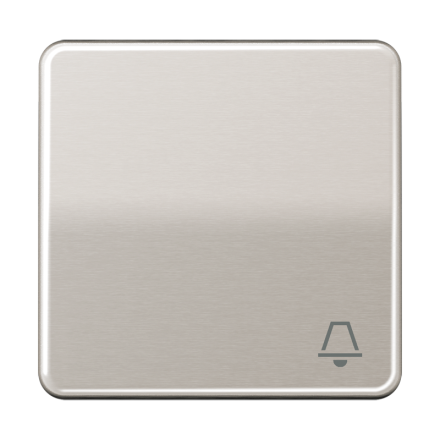 Jung CD590KPT rocker switch 1-way, symbol bell, aluminium anodised, CD series, platinum
