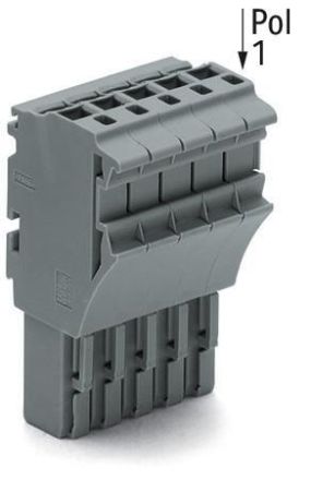 Wago 2022-106/999-953 2.5qmm 6-pin 2.50qmm grey 1 conductor female connector