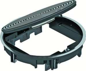 OBO Bettermann GRAF9-2U 9011 black structured cover device insert, 7405750