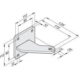Sommer 2187V000 Sommer gate post fitting 18/115