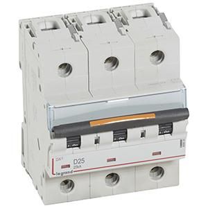 Legrand 409835 Circuit breaker DX3 D25A 3P 25KA 4, 5M