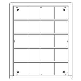 Ritto 1882570 flush-mounted frame 20 module slots, white