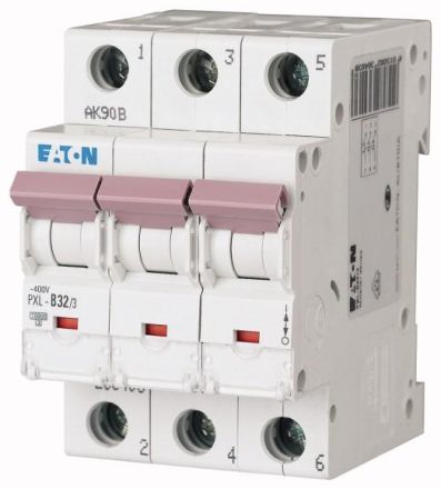 Eaton PXL-B32/3 circuit breaker, 32A, 3p, B-Char , 236403