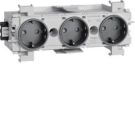 TEHALIT GS30019011 3-way socket graphite black