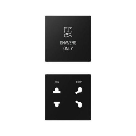 Jung SOA7522SWMPL cover 2-way, Shavers only, Series A, graphite black matt