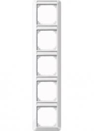 MERTEN 385519 Frame 5-way vertical polar white glossy