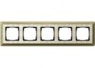 Gira 0215663 5-way cover frame ClassiX Art Bronze/Cream white