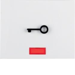 Berker 16517309 rocker with red lens and touch-sensitive symbol door polar white, glossy Berker K.1