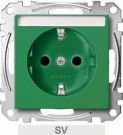 MERTEN MEG2302-0304 SCHUKO socket green System M