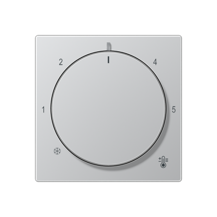 Jung A1749BFAL cover for room temperature controller inserts, thermoplastic painted, series A, aluminium