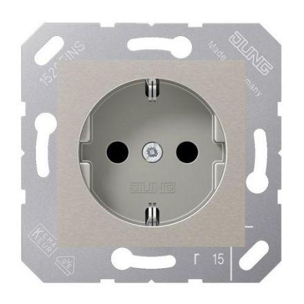 Jung CD5120BFPG SCHUKO socket, 16 A 250 V ~, thermoplastic painted, 50 x 50 mm, platinum grey