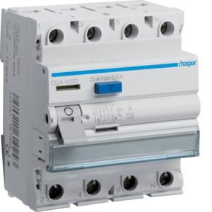 Hager CGA425D residual current circuit breaker 4-pole 25/0, 5A