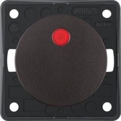 Berker 937722501 rocker switch with lighting and red lens brown, matt Integro Flow/Pure