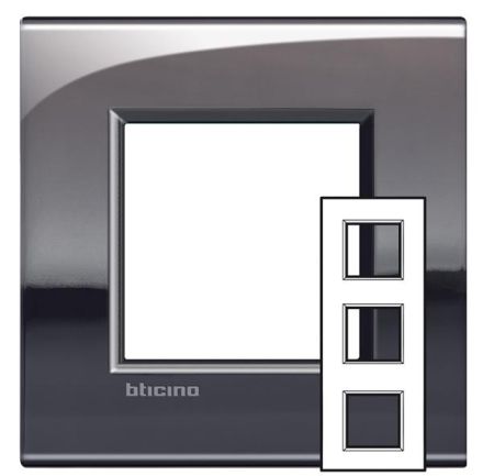 Bticino LNE4802M3PT AIR EUROPE frame 3-way TIN, (grey)