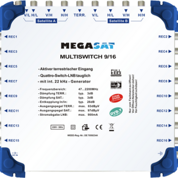 Megasat Multiswitch 9/16,NT