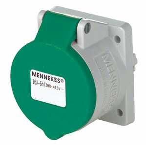 Mennekes 1677 panel socket TwinCONTACT 16A 4-pole 2h 50-500V