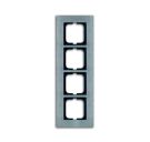 Busch-Jaeger 1724-860 cover frame, 4-way frame stainless steel