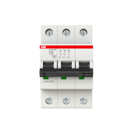 ABB Stotz-Kontakt 2CDS273445R0635 S203MT-B63 B-Char.10kA 63A 3P circuit breaker