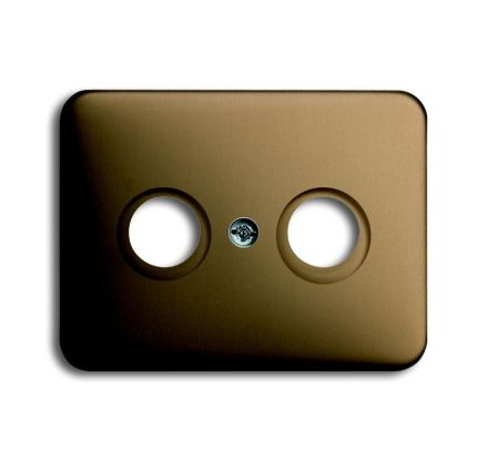 Busch-Jaeger 1743-21 central plate, as cover for standard antenna sockets, bronze