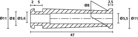 HellermannTyton 632-02060 HV2206-PVC-BK-D1 anti-kink sleeve