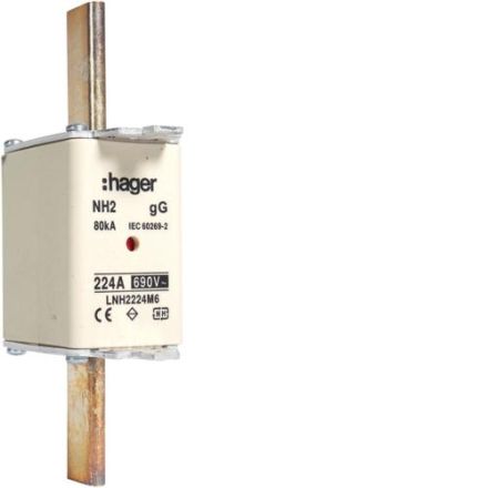 Hager LNH2224M6 NH fuse link NH2 gG 690V 224A K-detector