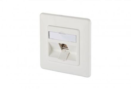 METZ CONNECT 1xRJ45 E-DATModul Cat.6A 8 (8) UP data connection box pure white, 1309111002-E