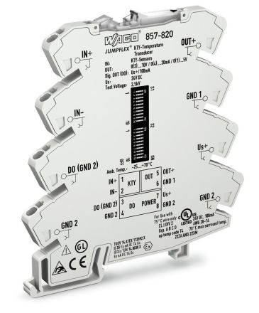Wago 857-820 KTY sensors 24V DC measuring transducer