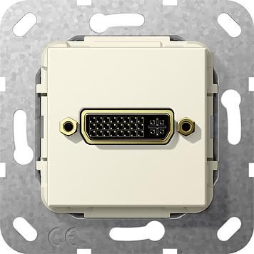 Gira 564501 DVI (24+5) cable breakout insert cream white