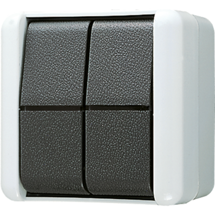Jung 805W rocker switch, series, 10 AX 250 V ~, IP 44, WG 800