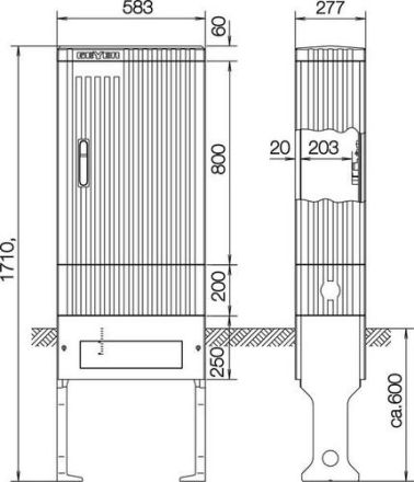 ABN mounting plate 1 cylinder inserted connection column (SL175P)