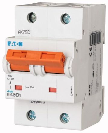 Eaton PLHT-C63/2 circuit breaker, 63A, 2p, C-Char , 248012