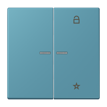 Jung FMLC1701212 eNet button universal 1-way 2-way, Duroplast, LS series, bright cerulean ( LC32031 )