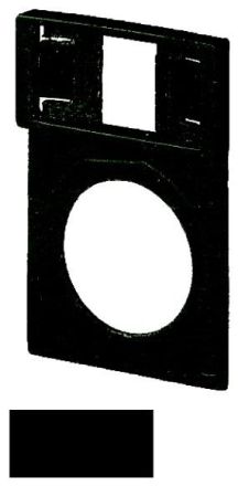Eaton Q25TS-01 carrier, + label, blank, black, can be labelled, 046184