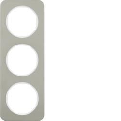 Berker 10132114 frame stainless steel/polar white Berker R.1