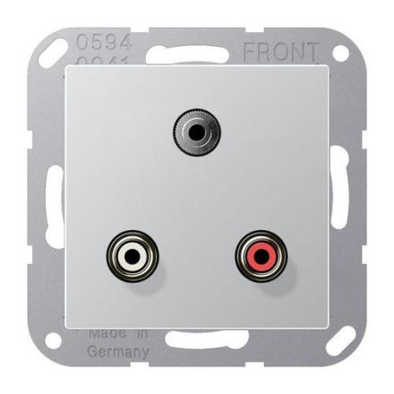Jung MAA1011AL Multimedia connection system Cinch Audio / mini jack 3.5 mm, Series A, aluminum