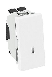 OBO Bettermann WS-UKL RW0.5 with control light pure white on/off switch, 6120926