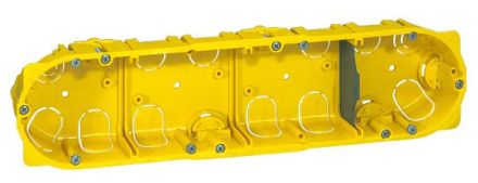 Legrand 080044 flush-mounted box BATIBOX HW 4-way T=40mm, (yellow)