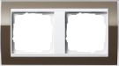 Gira 0212763 2-way cover frame for pure white Gira Event Clear Brown