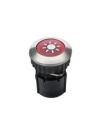 Grothe PROTACT 105 LED red V2A bell button, 63052