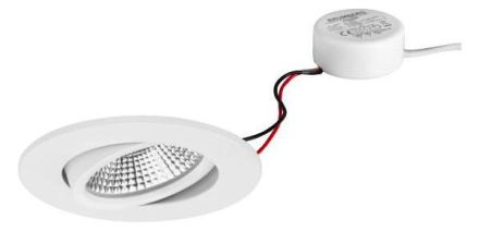 Brumberg 40484173 230V AC 7W 3000K structured LED recessed ceiling spotlight