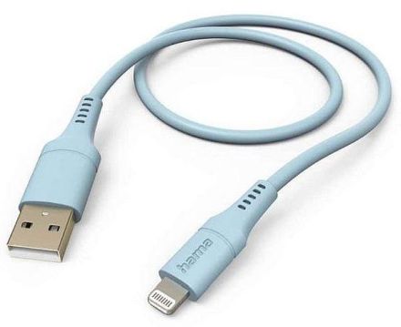 Hama 201566 'Flexible', USB-A-Lightning, 1.5 m, bl USB charging cable