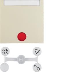 Berker 16288982 rocker with 5 enclosed lenses and labeling field white, glossy Berker S.1