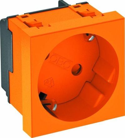 OBO Bettermann 6120075 33° 1-f. 250V 10/16A pure orange RAL2004 socket SCHUKO