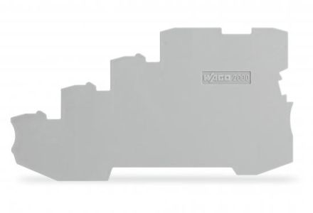 Wago 2000-5491 1mm thick for 4-wire terminals grey end and intermediate plate