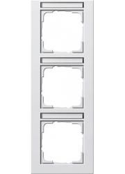 Gira 110329 3-way cover frame BSF vertical Gira E2 pure white