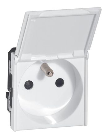 Legrand 077119 socket MOSAIC french KD SL 2mod ws, (white)