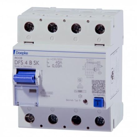 Doepke 09145998 DFS4 063-4/0,10-B SK 4-pole 63/0,1A residual current circuit breaker all-current sensitive